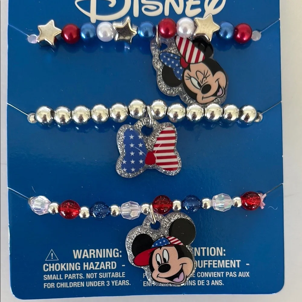 Claire’s Exclusive Disney Minnie & Mickey Mouse 3 piece Bracelet Set